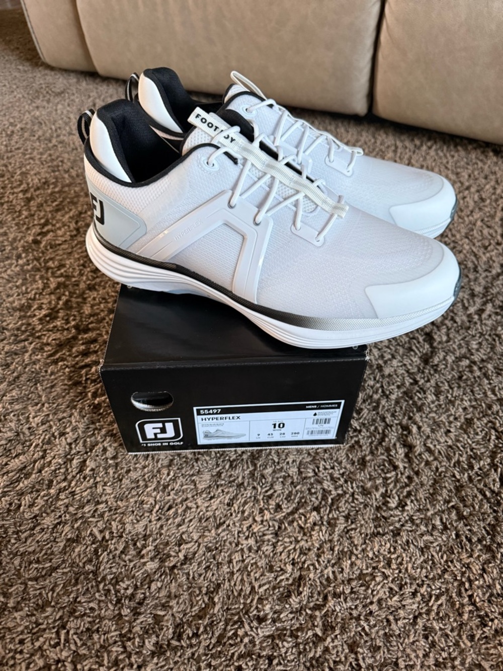 NWT FootJoy White and Black Athletic Golf Shoes